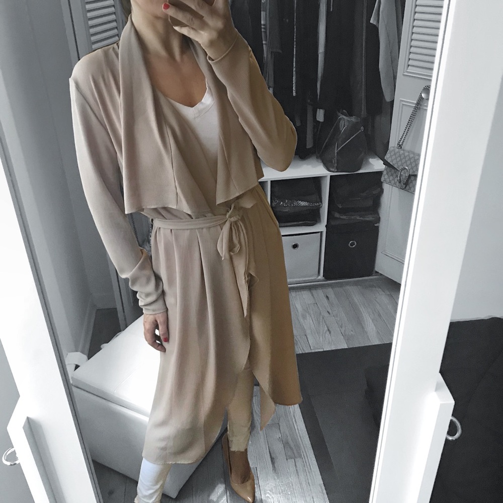 🆕 LAST 1▪️Black Longline Duster Cardigan Jacket - Picture 6 of 7